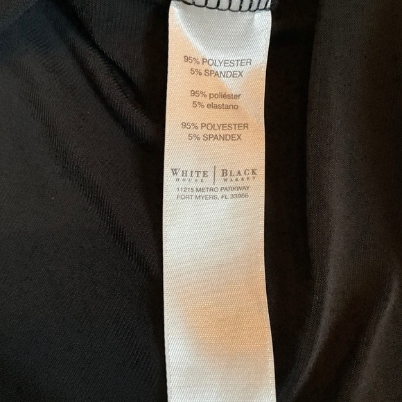 White House Black Market Black Side Ruched Sleeveless Asymmetrical Top Blouse M - Picture 7 of 9